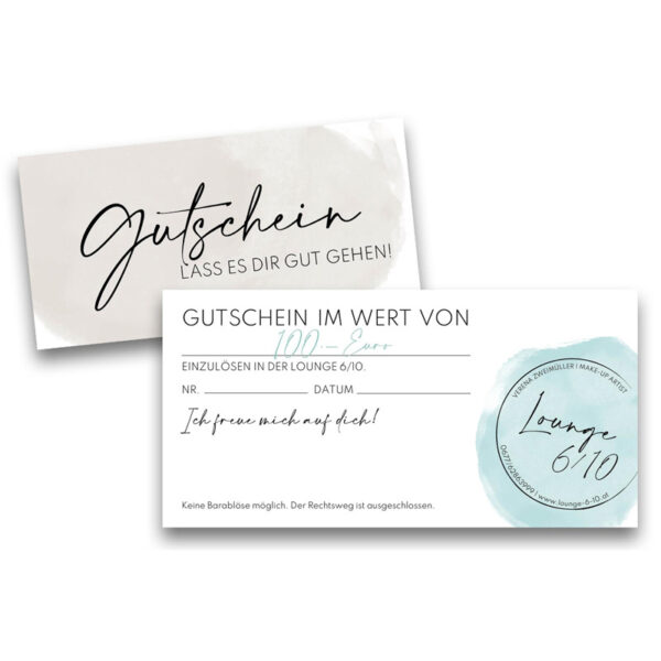 Gutschein im Wert von 100 Euro - Lounge 6-10