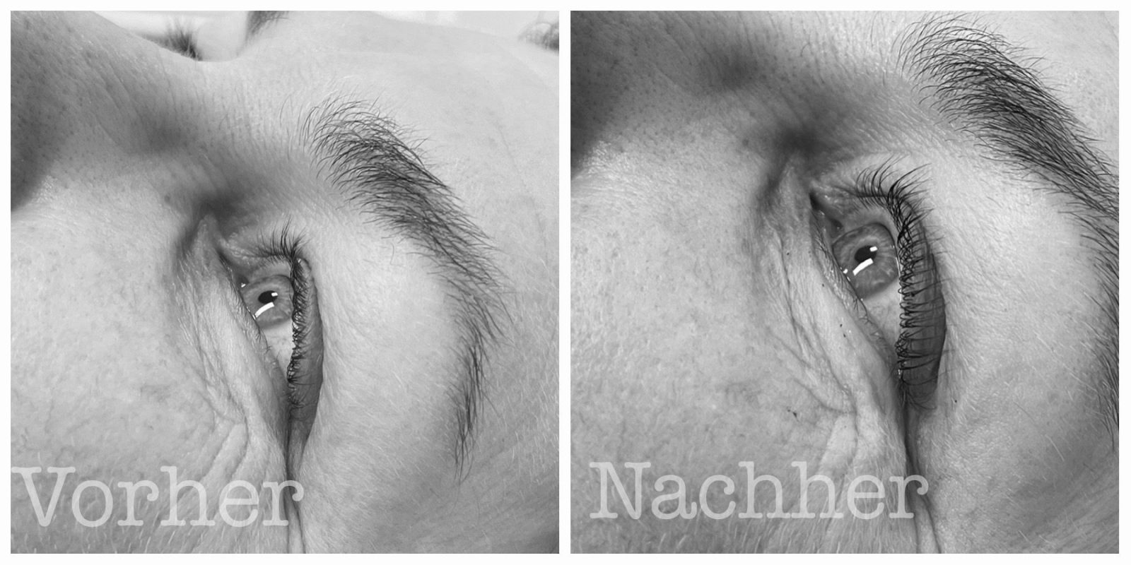 Vorher - Nachher Lashlifting